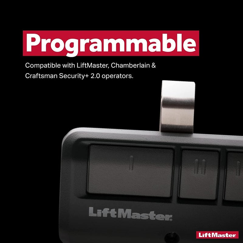LiftMaster 893LM 3-Button Garage Door Opener Remote Control, Dark Gray - Image 4